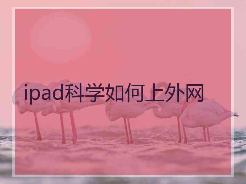 ipad科学如何上外网