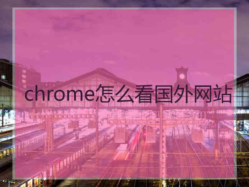 chrome怎么看国外网站