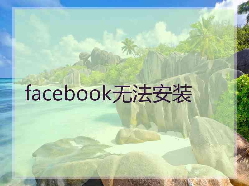 facebook无法安装